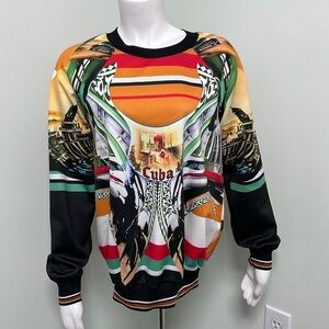 Clover Canyon Cuba Themed Scuba Sweatshirt size small